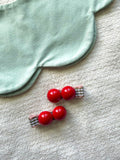 Cherry Beaded Hair Clip Set