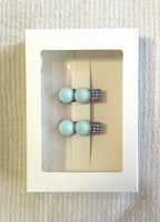 Sky Blue Beaded Hair Clip Set