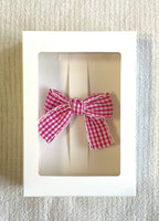 Pink Gingham Big Bow Clip