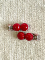 Cherry Beaded Hair Clip Set